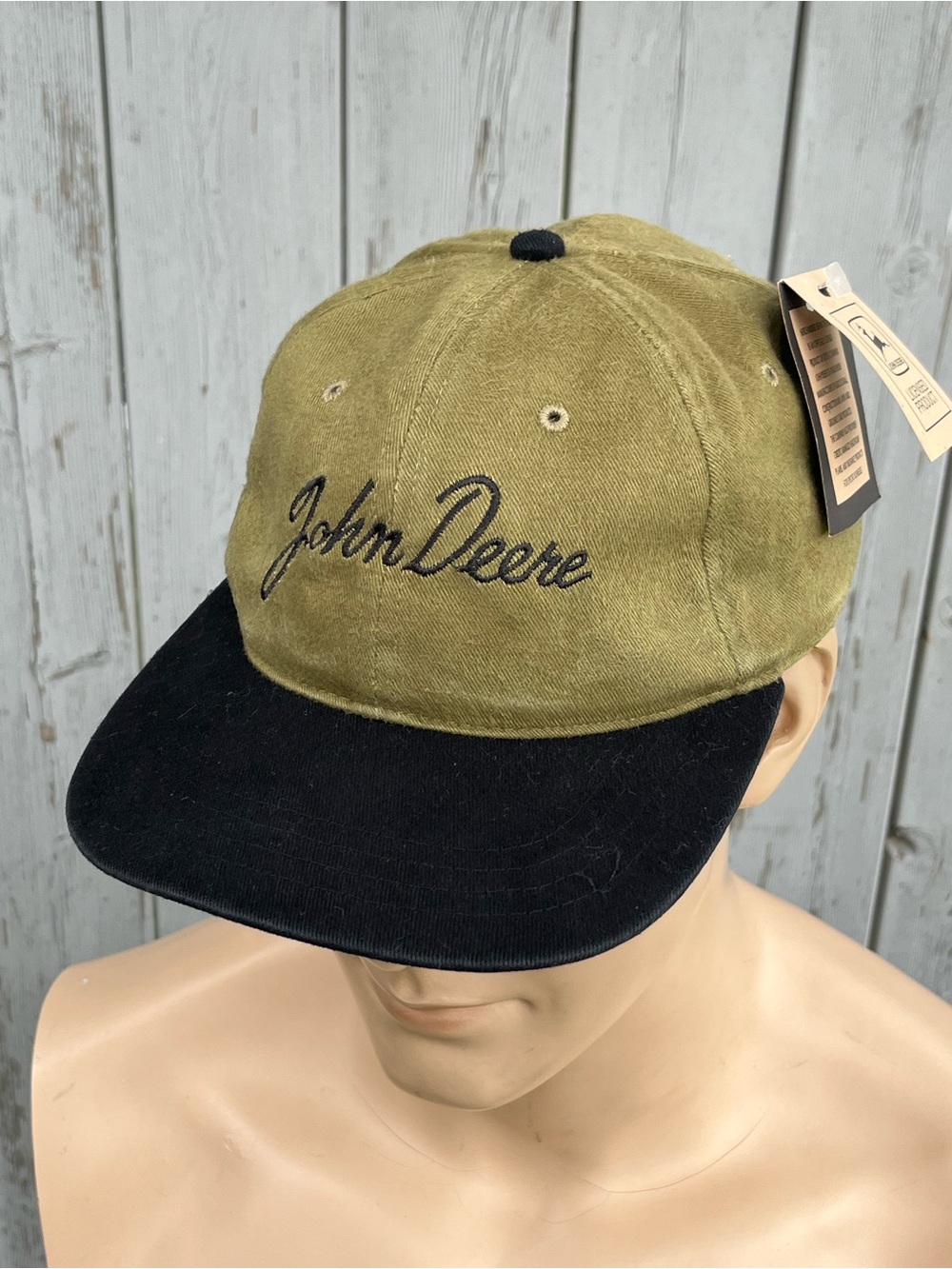 Vintage John Deere Script Logo Strap Back Hat